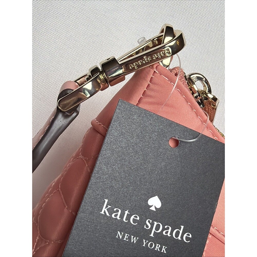 Kate Spade Spade Flower Quilted Shoulder Bag Terracotta Pink NWT - Picture 3 of 15